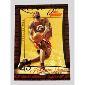 20004-2005 Fleer LEBRON JAMES THROWBACKS NBA Trading Card 23 CLEVELAND CAVALIERS